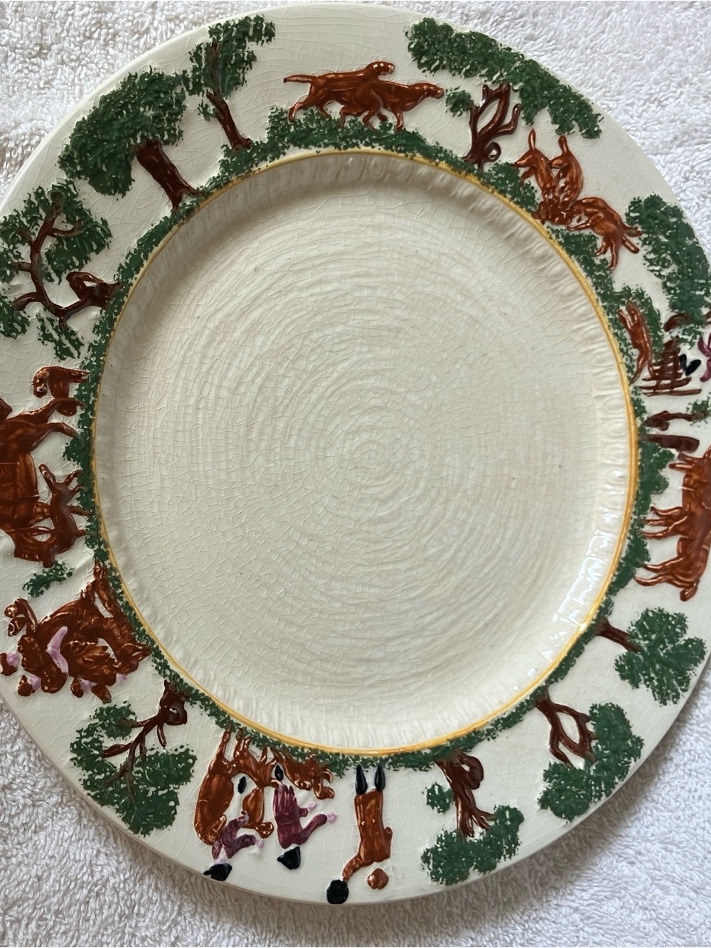 Vintage TG Green Fox Hunt Okd English Canterbury 10 1/4” Dinner Plate